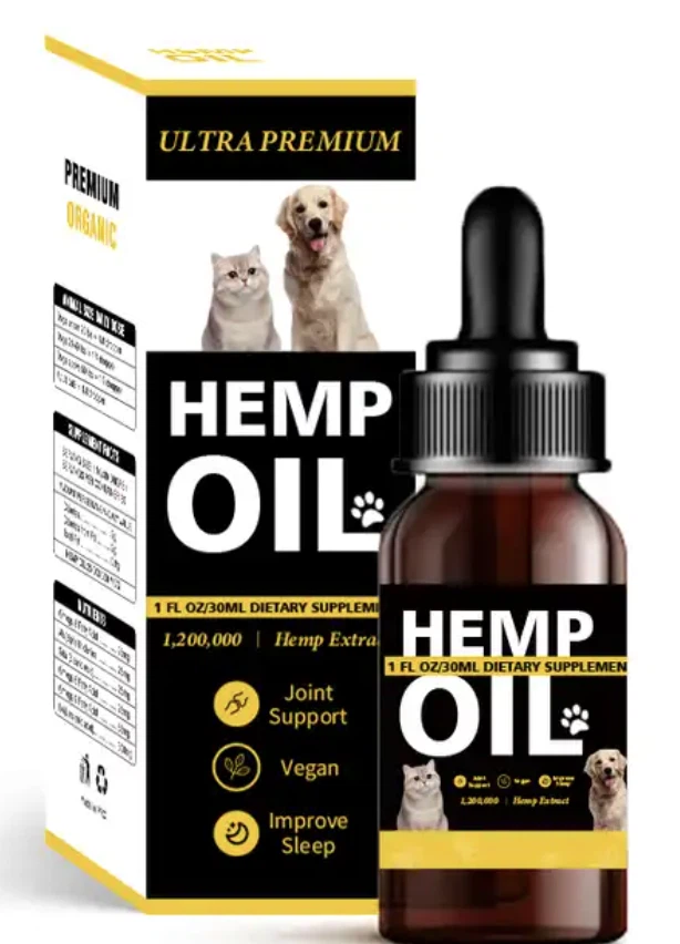 Přírodní a bezpečný Konopný olej pro domácí mazlíčky